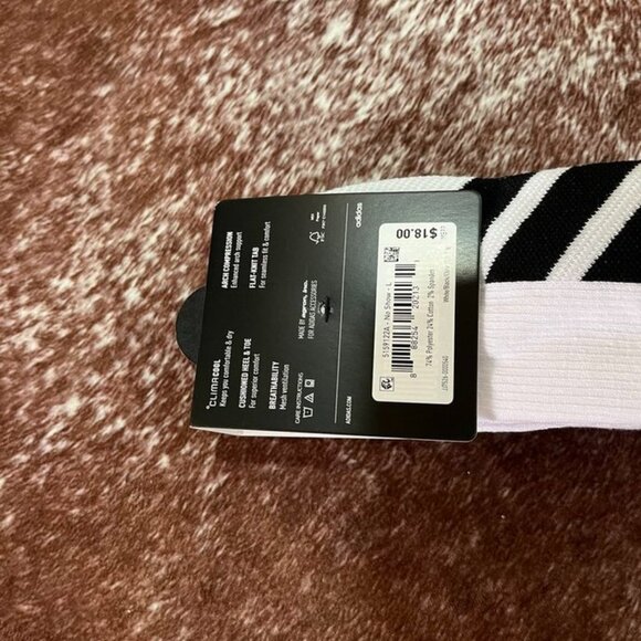 Adidas Men’s No Show Training Socks 3-Pack White  ClimaCool NWT STOCKING STUFFER - Picture 4 of 7